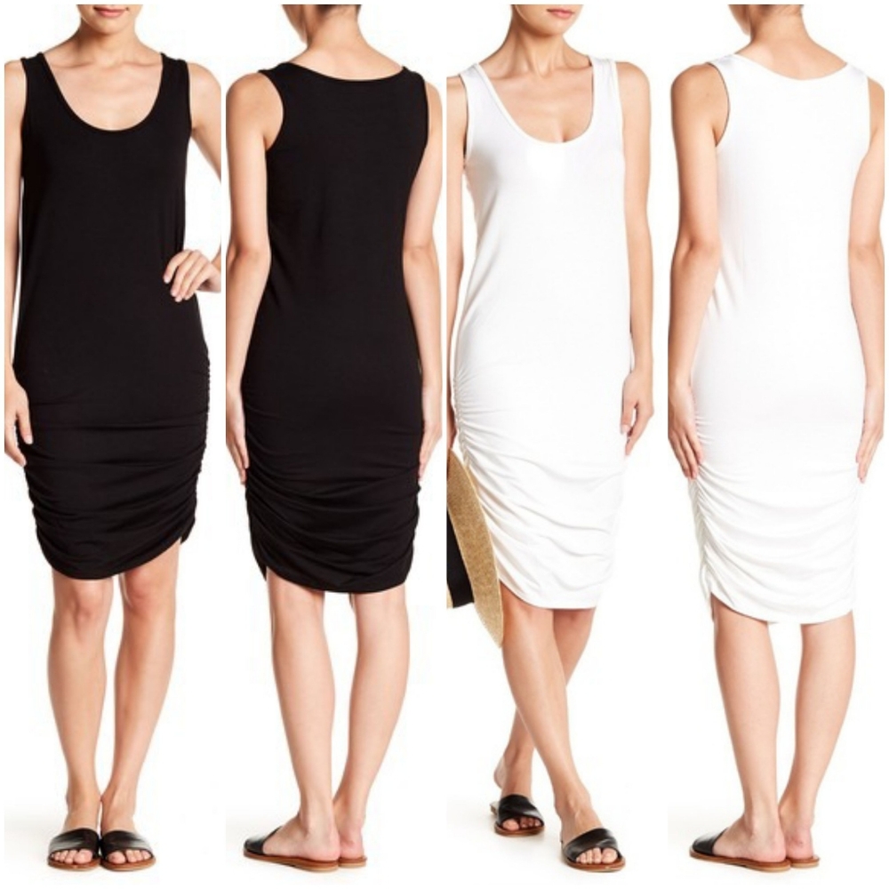 NWT White Ruched Dress